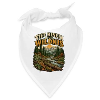 Tief hinein in die Wildnis - Bandana - Weiß - Vorne