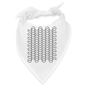 Wellenmuster - Bandana - Weiß - Vorne