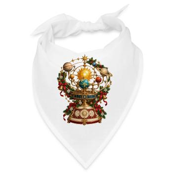 Weihnachtshimmlische Orrery - Bandana - Weiß - Vorne