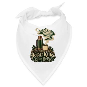 Heißer Kaffee, kalte Berge - Bandana - Weiß - Vorne