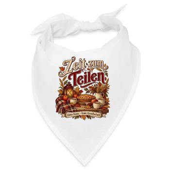 Zeit zum Teilen - Bandana - Weiß - Vorne