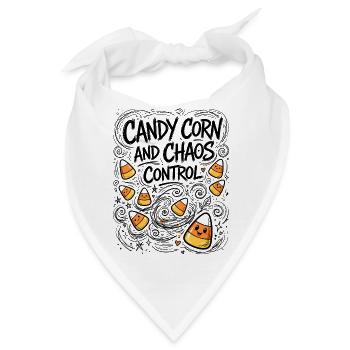 Candy Corn and Chaos Control – Halloween - Bandana - Weiß - Vorne