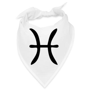 Fische Sternzeichen - Bandana - Weiß - Vorne