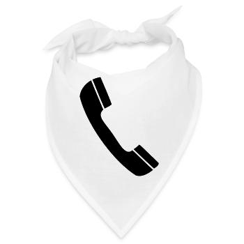Telefon - Bandana - Weiß - Vorne