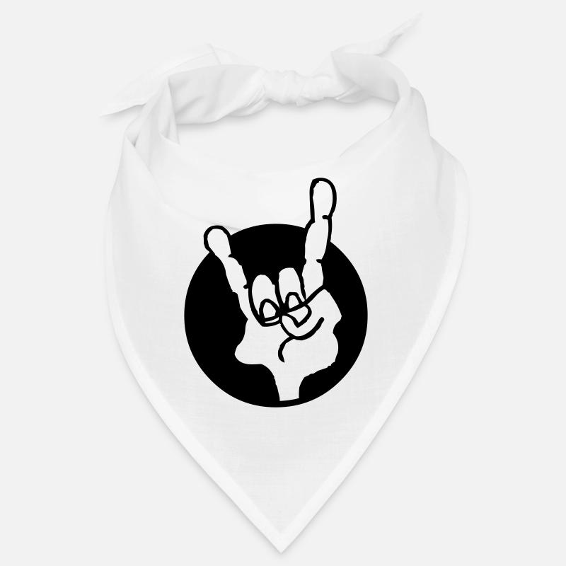 Hand rock - Bandana - blanc