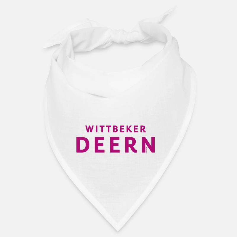 „Wittbeker Deern“ pink - Bandana - Weiß