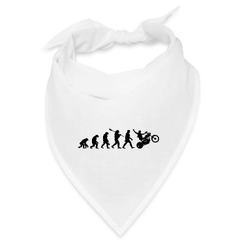 Motorrad Biker Evolution Motorradfahrer - Bandana - Weiß - Vorne
