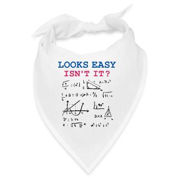 Lustige Mathe Sprüche, Physik und Mathe Formeln - Bandana - Weiß - Vorne