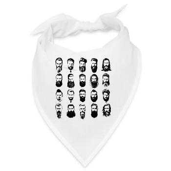 so viele Bärte - Bandana - Weiß - Vorne