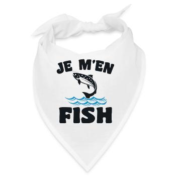 Ich fische nicht. Lustiges Fischergeschenk zum Angeln - Bandana - Weiß - Vorne