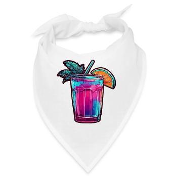 Cocktail / Bar / mixen / Drink / Exotisch / Club - Bandana - Weiß - Vorne