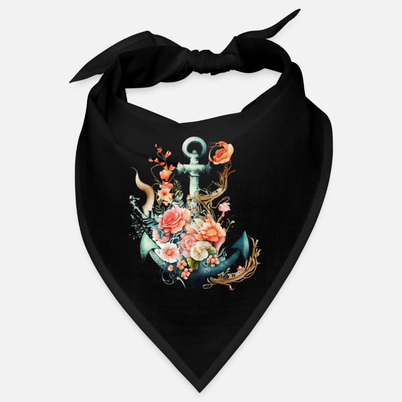Anker mit Blumen Bandana