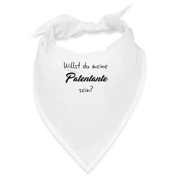 Willst du meine Patentante sein - Bandana - Weiß - Vorne