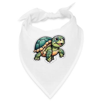 Süsse Wasserschildkröte - Bandana - Weiß - Vorne