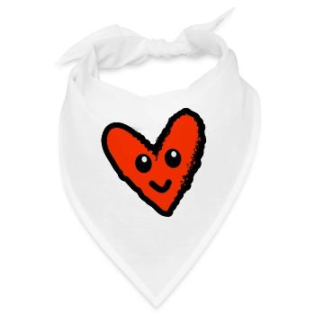 HERZ. VIELEN DANK. GELIEBTE. MEISTER. DANKE HERRIN. - Bandana - Weiß - Vorne
