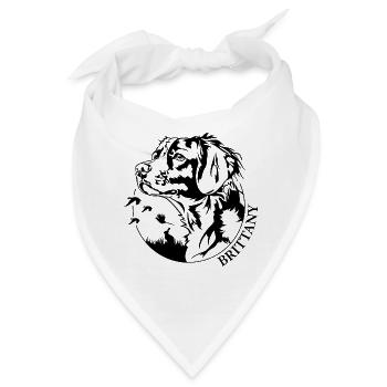 Brittany Jagdhund Jäger Jagdhunde Wilsigns - Bandana - Weiß - Vorne
