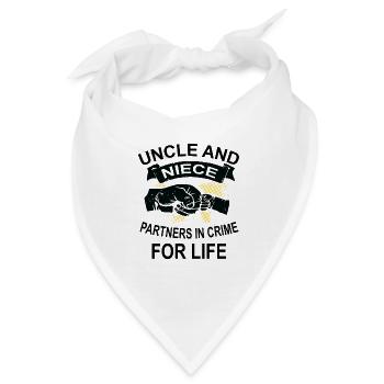 UNCLE AND NIECE BEST PARTNERS IN CRIME FOR LIFE - Bandana - Weiß - Vorne