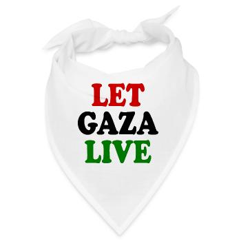 Let gaza live - Bandana - Weiß - Vorne
