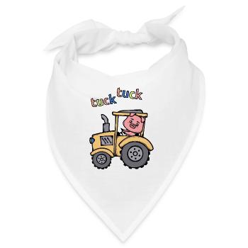 Nutzfahrzeug Bauer Landmaschinen Traktor Spruch - Bandana - Weiß - Vorne
