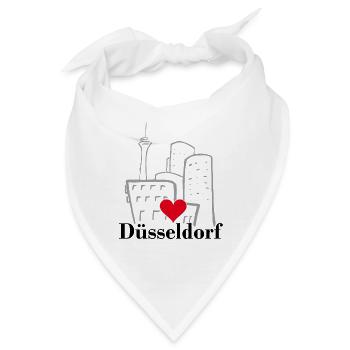 Düsseldorf, Stadt, Kö, Deutschland - Bandana - Weiß - Vorne