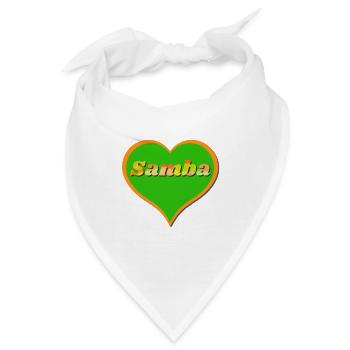 Samba Herz - Bandana - Weiß - Vorne