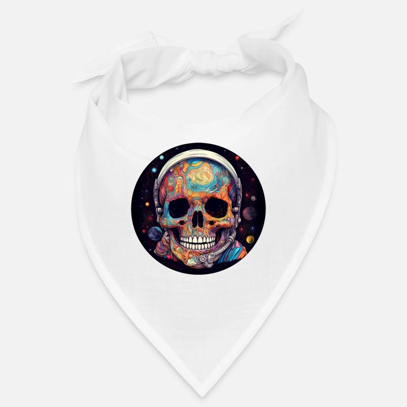 Psychedelic Space Skull Bandana