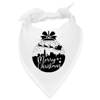 Weihnachten Schneeball Santa Sleigh Frohe Weihnachten Geschenk - Bandana - Weiß - Vorne