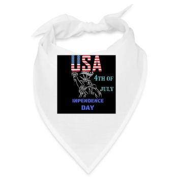 USA, Freiheitsstatue - Bandana - Weiß - Vorne