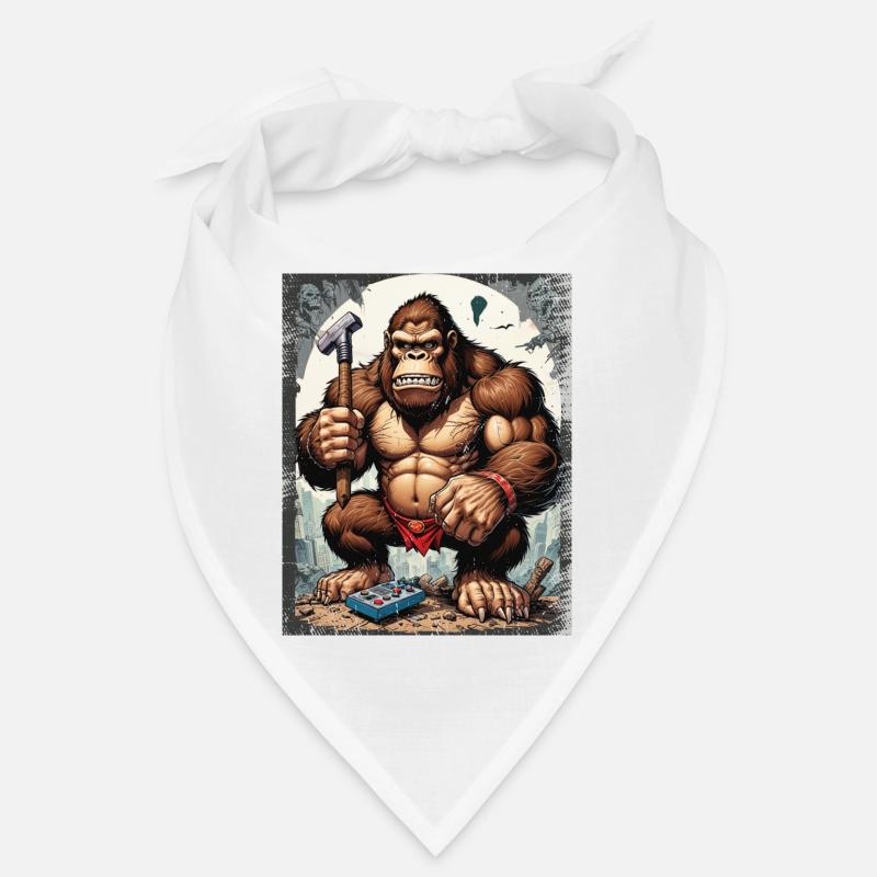 Retro Gamer Gorilla with Controller Console Games Bandana