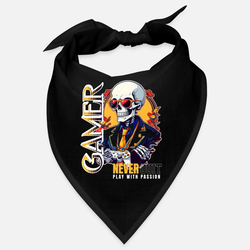 Retro Gamer Skeleton with Controller Console Games Bandana