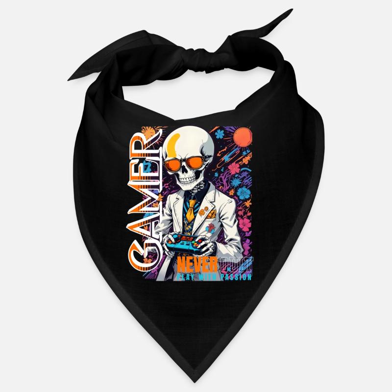 Retro Gamer Skeleton with Controller Console Games Bandana