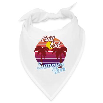 Sonnenuntergang - Bandana - Weiß - Vorne