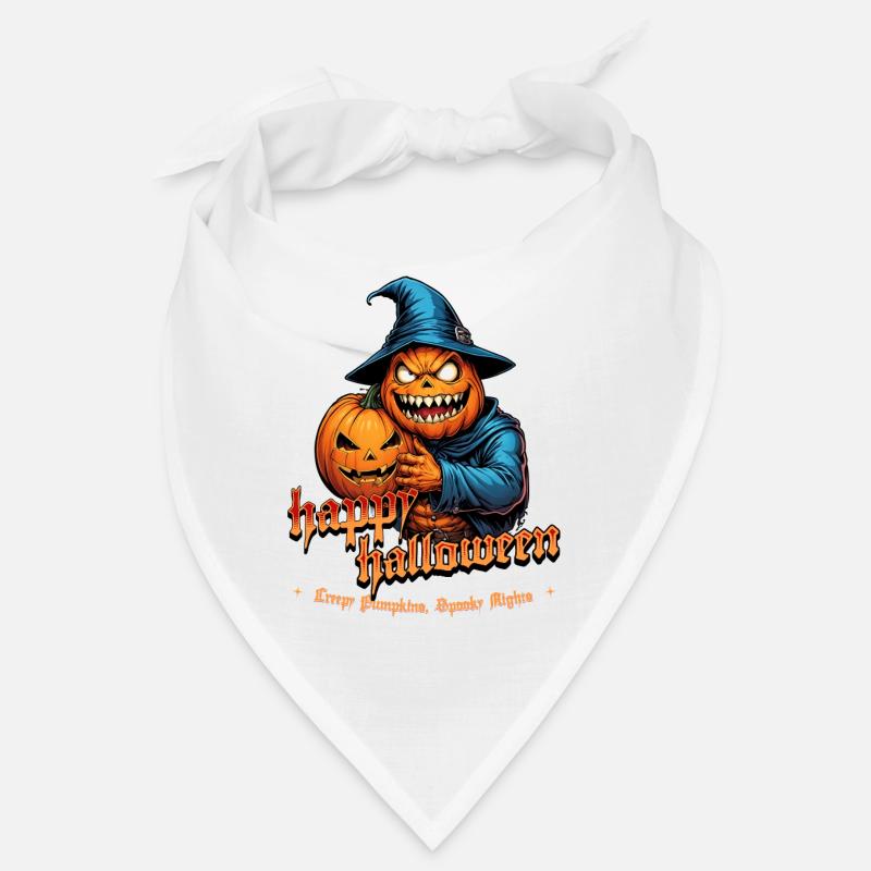 Halloween citrouille sorcière chapeau minuit Bandana