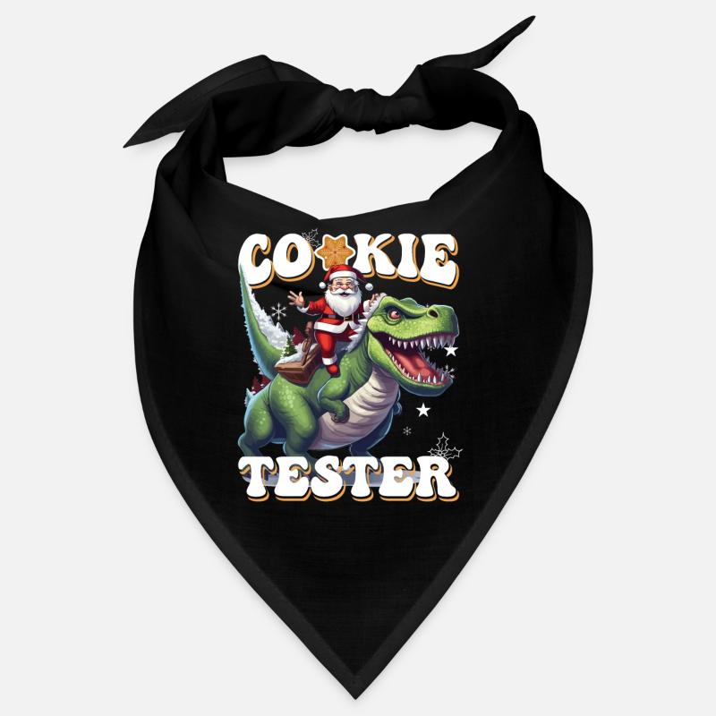 Christmas Dino Trex Cookie Tester Bandana