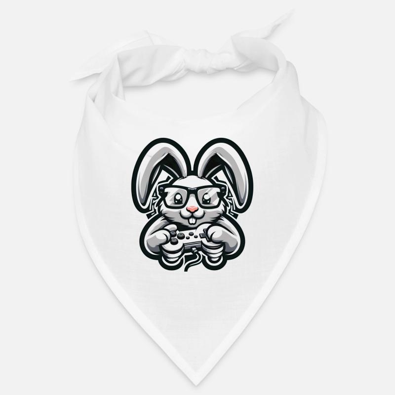 Gaming bunny with retro style controller Bandana