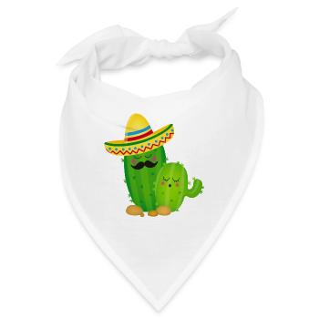 Cactus-Mexiko Shirt - Bandana - Weiß - Vorne