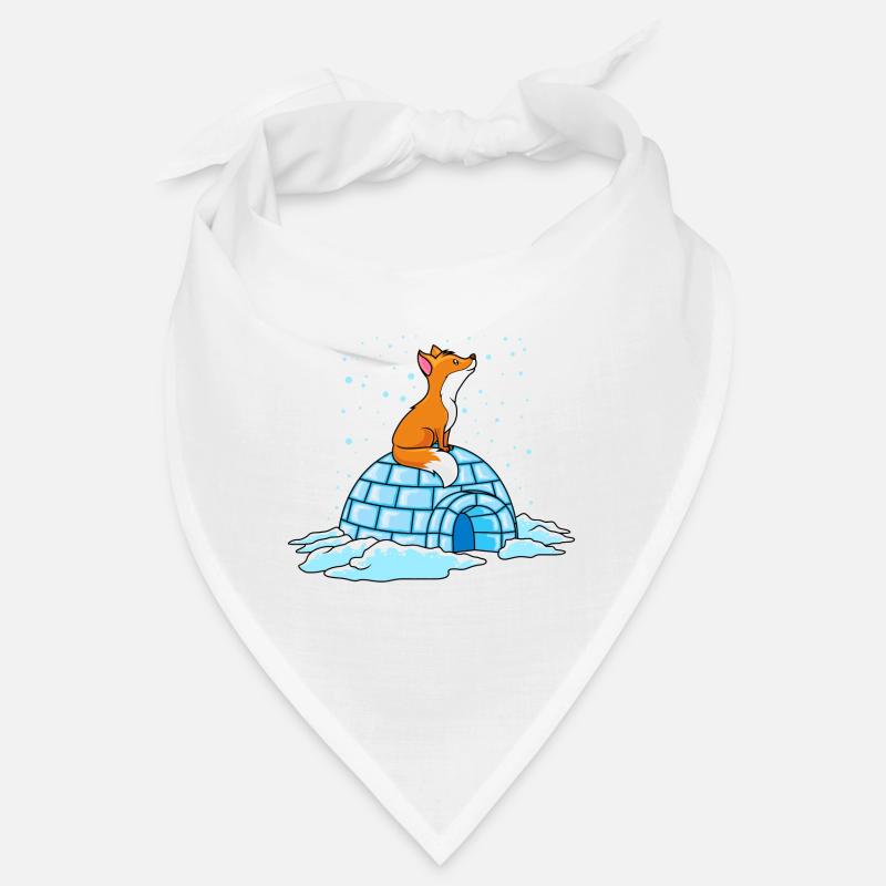 fox igloo winter ploar comic Bandana