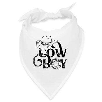 Cowboy Pferde Cowboys Country Lasso - Bandana - Weiß - Vorne