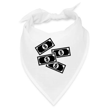 Cash Money Symbol - Bandana - Weiß - Vorne