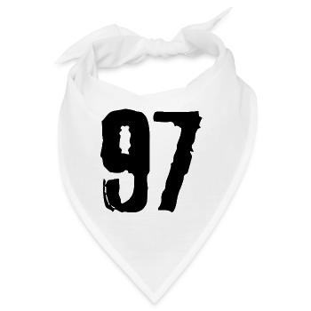 97 Zahl Trikot - Bandana - Weiß - Vorne