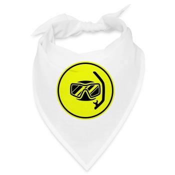 Taucherbrille kreis icon - Bandana - Weiß - Vorne