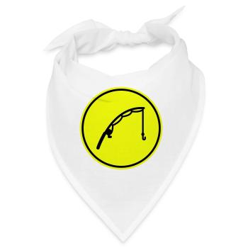 Angelrute angeln icon - Bandana - Weiß - Vorne