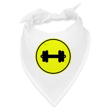 Hantel gewichte icon - Bandana - Weiß - Vorne