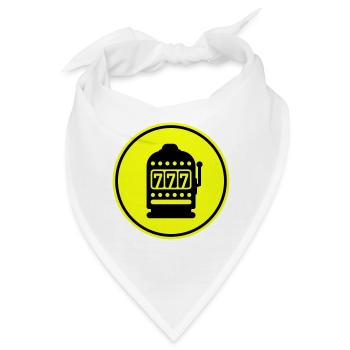 Einarmiger bandit Silhouette icon - Bandana - Weiß - Vorne