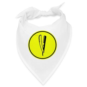 Rasieren Barber logo icon - Bandana - Weiß - Vorne