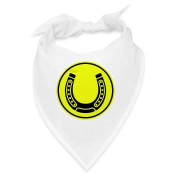 Hufeisen Symbol - Bandana - Weiß - Vorne