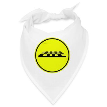 Schachbrett symbol - Bandana - Weiß - Vorne