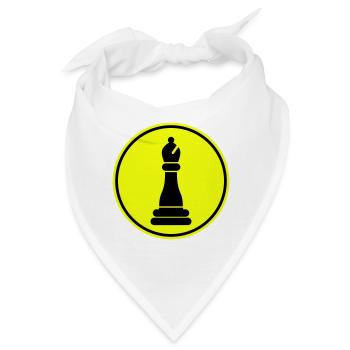 Schachfigur symbol - Bandana - Weiß - Vorne