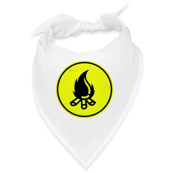 Lagerfeuer symbol - Bandana - Weiß - Vorne