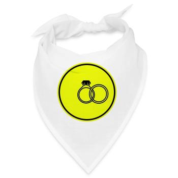 Eheringe symbol - Bandana - Weiß - Vorne